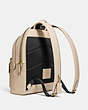 COACH®,CHARTER BACKPACK WITH EMBROIDERY,Pebble Leather,X-Large,Brass/Ivory Multi,Angle View
