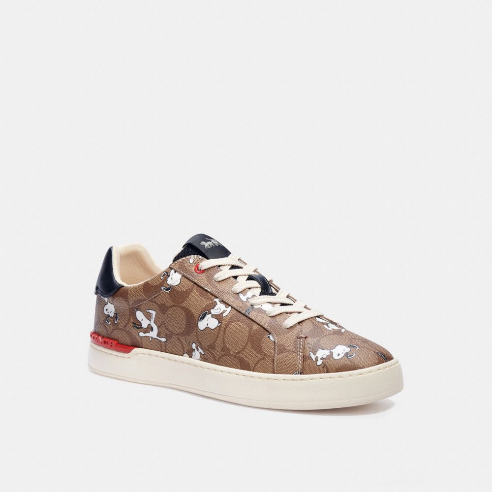 COACH® Outlet  Coach X Peanuts Clip Low Top Sneaker With Snoopy Print