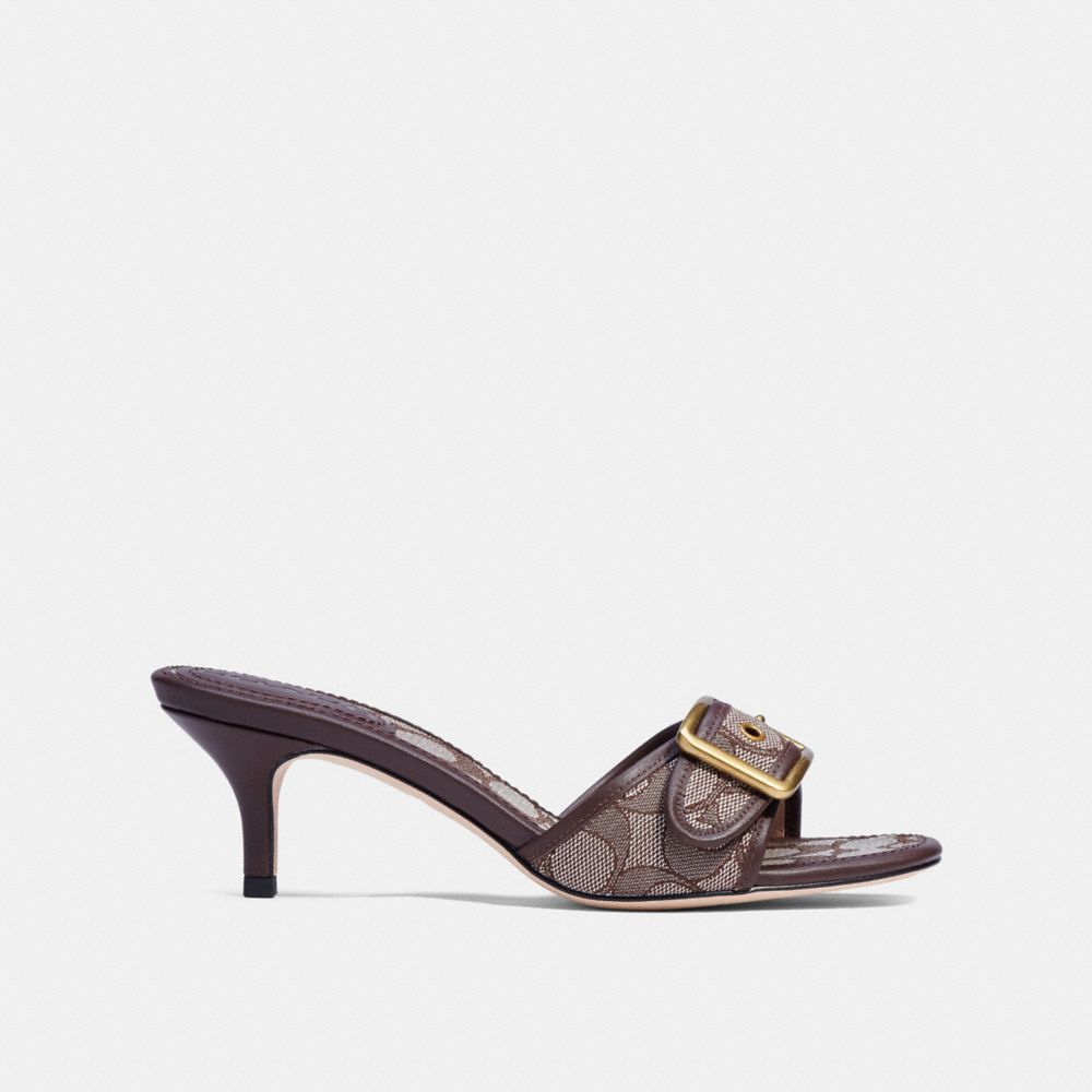 COACH®,Buckle Mule,,Angle View