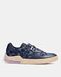 COACH®,CITYSOLE COURT SNEAKER,mixedmaterial,Chambray/ Midnight Navy,Angle View
