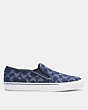 COACH®,CITYSOLE SKATE SNEAKER,mixedmaterial,Chambray/ Midnight Navy,Angle View