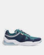 COACH®,CITYSOLE RUNNER,mixedmaterial,Charcoal/Marine/Jewel Blue,Angle View