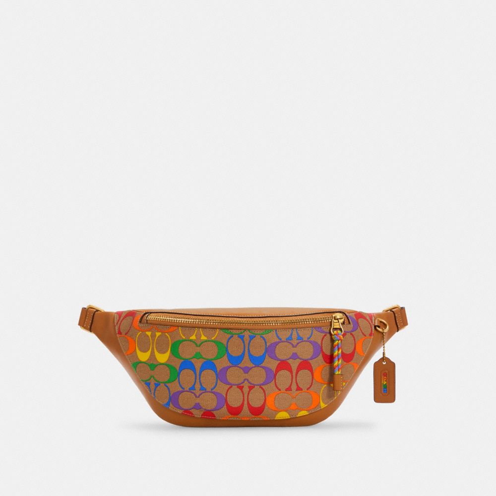 Warren Belt Bag In Rainbow Signature Canvas COACH Outlet