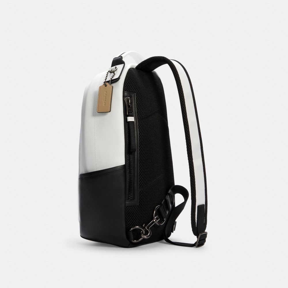 COACH®,Edge Pack In Colorblock Signature Canvas,,Angle View