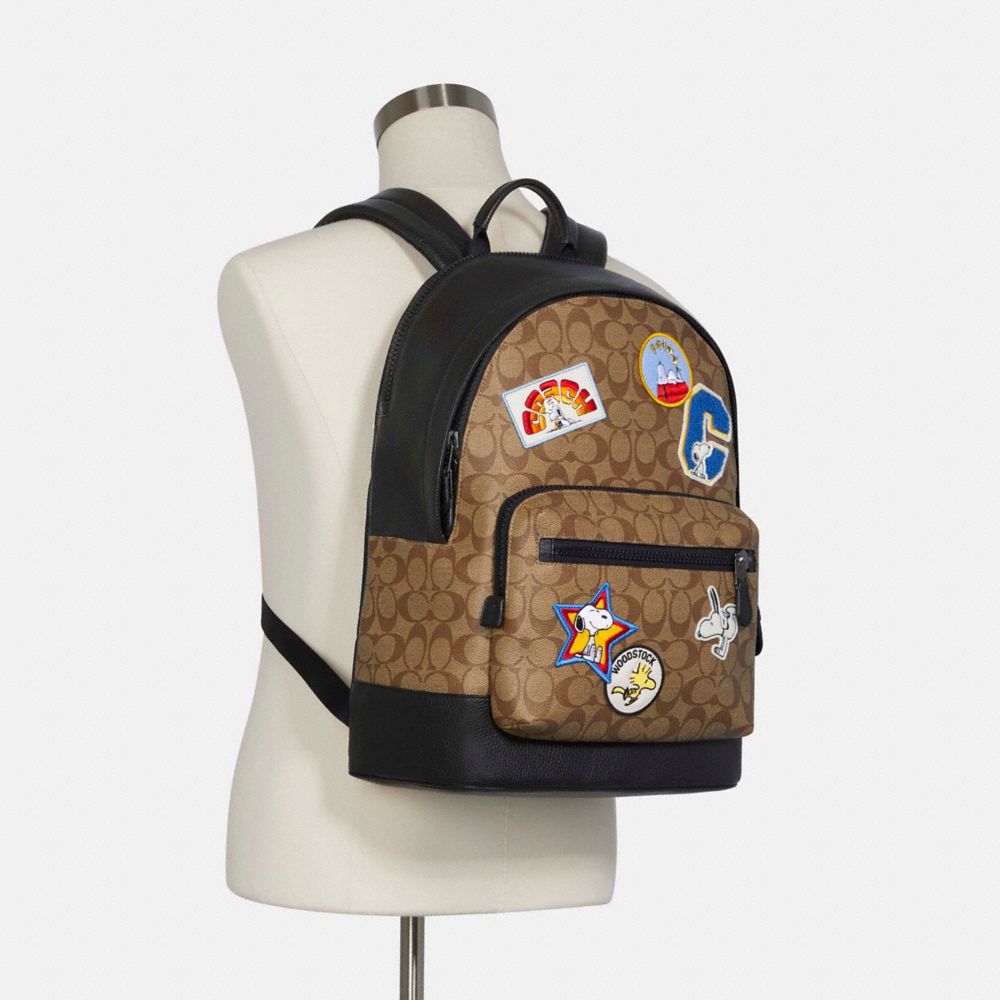 COACH® Outlet | Coach X Peanuts West Backpack In Signature Canvas