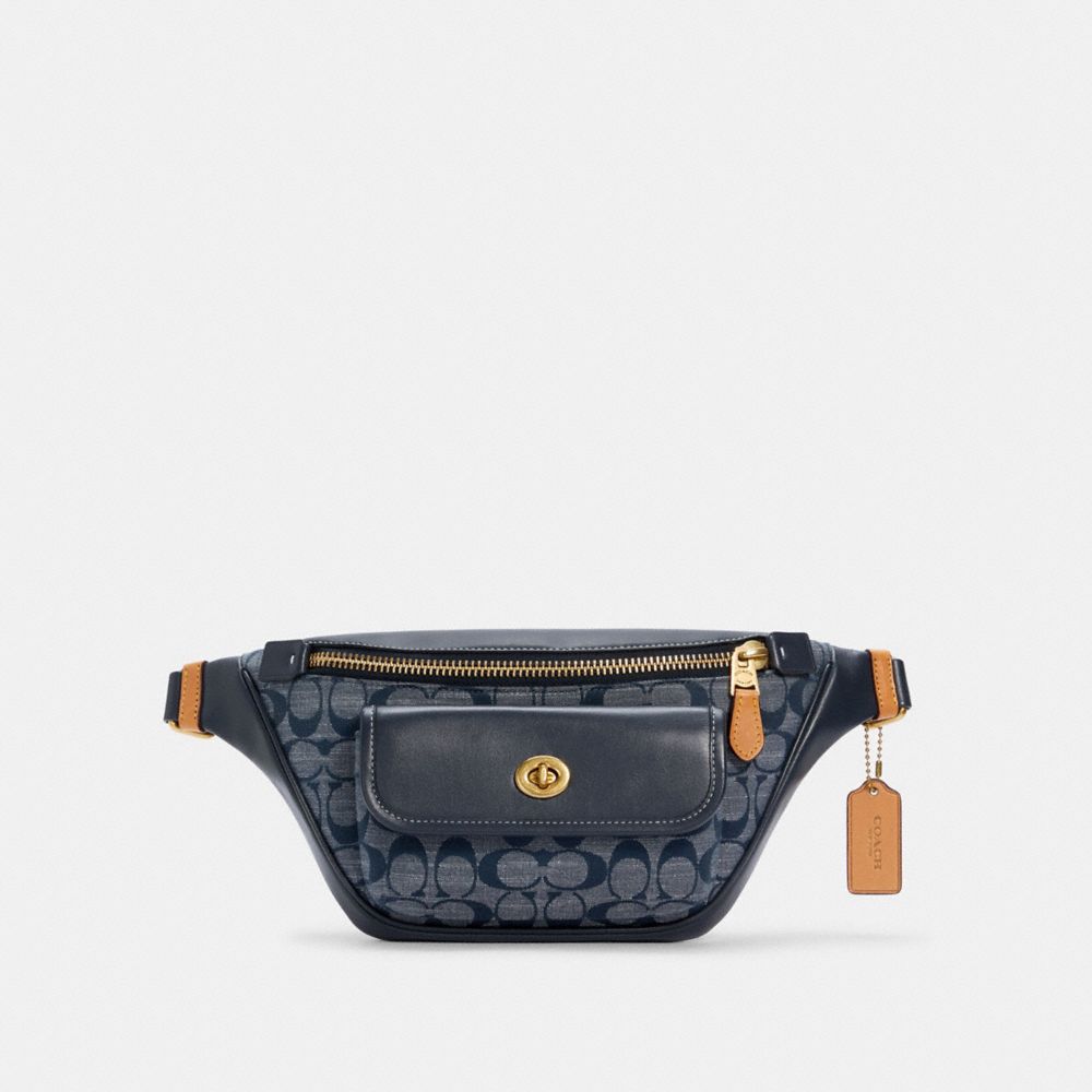 COACH Heritage Belt Bag In Signature Chambray