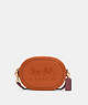 COACH®,CAMERA BAG WITH HORSE AND CARRIAGE,Pebble Leather,Small,Gunmetal/Ginger,Front View