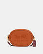 COACH®,CAMERA BAG WITH HORSE AND CARRIAGE,Pebble Leather,Small,Gunmetal/Ginger,Front View