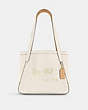 COACH®,TOTE 27 WITH HORSE AND CARRIAGE,n/a,Medium,Gold/Chalk/Vanilla Cream,Front View