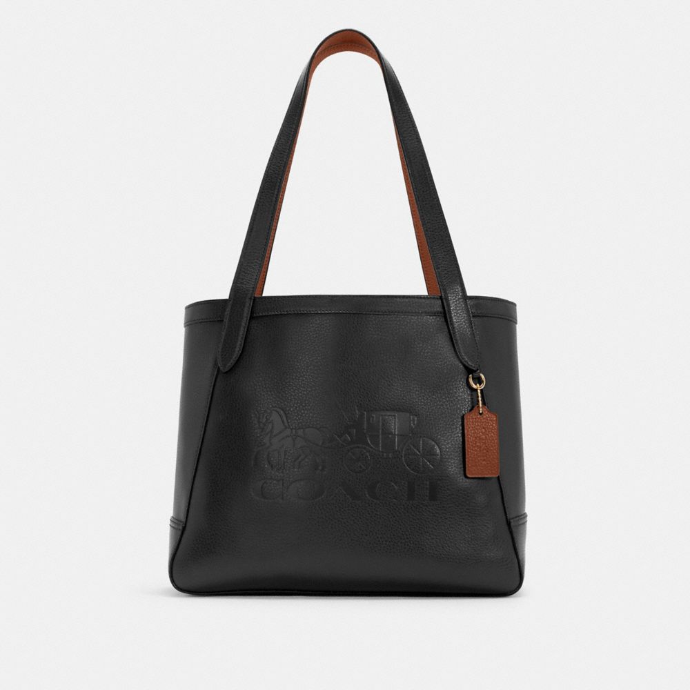 Coach+Town+Tote+Pebbled+Bag%2C+Large+-+Black for sale online