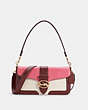 COACH®,GEORGIE SHOULDER BAG IN COLORBLOCK,n/a,Small,Gold/Chalk/Confetti Pink Multi,Front View