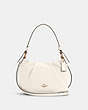 COACH®,EVERLY SHOULDER BAG,Pebble Leather,Medium,Gold/Chalk,Front View