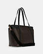 COACH®,BABY BAG IN SIGNATURE CANVAS,Canvas/Smooth Leather,X-Large,Gold/Brown Black,Angle View