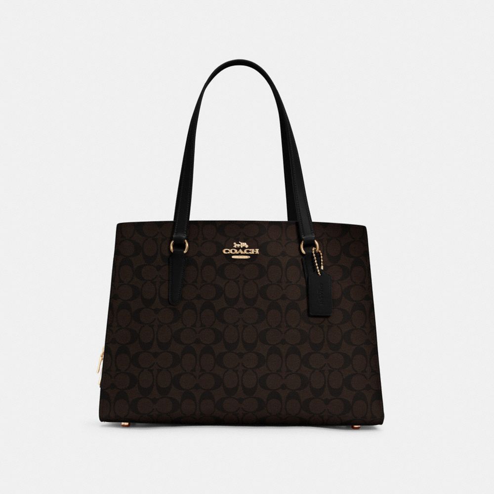 Gold Brown Black Tatum Carryall 40 In Signature Canvas