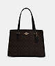 COACH®,TATUM CARRYALL 40 IN SIGNATURE CANVAS,n/a,X-Large,Gold/Brown Black,Front View