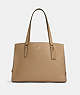 COACH®,TATUM CARRYALL 40,Crossgrain Leather,X-Large,Gold/Taupe Oxblood,Front View