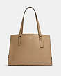 COACH®,TATUM CARRYALL 40,X-Large,Gold/Taupe Oxblood,Front View