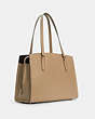 COACH®,TATUM CARRYALL 40,X-Large,Gold/Taupe Oxblood,Angle View