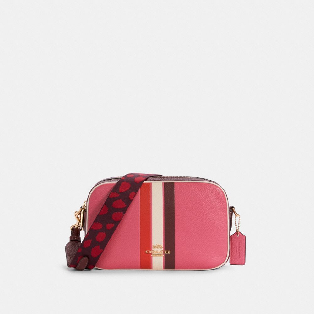 New Coach Jes Crossbody In Colorblock With Stripe
