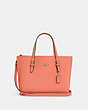 COACH®,MOLLIE TOTE 25,Crossgrain Leather,Medium,Anniversary,Gold/Light Coral,Front View