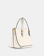COACH®,MOLLIE TOTE 25,Crossgrain Leather,Large,Anniversary,Gold/Chalk Light Saddle,Angle View