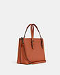 COACH®,MOLLIE TOTE BAG 25,Crossgrain Leather,Medium,Anniversary,Black Antique Nickel/Sunset,Angle View