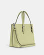 COACH®,MOLLIE TOTE BAG 25,Crossgrain Leather,Medium,Anniversary,Silver/Pale Lime,Angle View