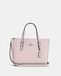 COACH®,MOLLIE TOTE BAG 25,Crossgrain Leather,Medium,Anniversary,Silver/Ice Pink,Front View