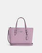 COACH®,MOLLIE TOTE 25,Crossgrain Leather,Medium,Anniversary,Silver/Ice Purple,Front View