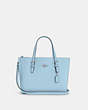 COACH®,MOLLIE TOTE 25,Crossgrain Leather,Medium,Anniversary,Silver/Waterfall,Front View