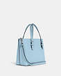 COACH®,MOLLIE TOTE BAG 25,Crossgrain Leather,Medium,Anniversary,Silver/Waterfall,Angle View