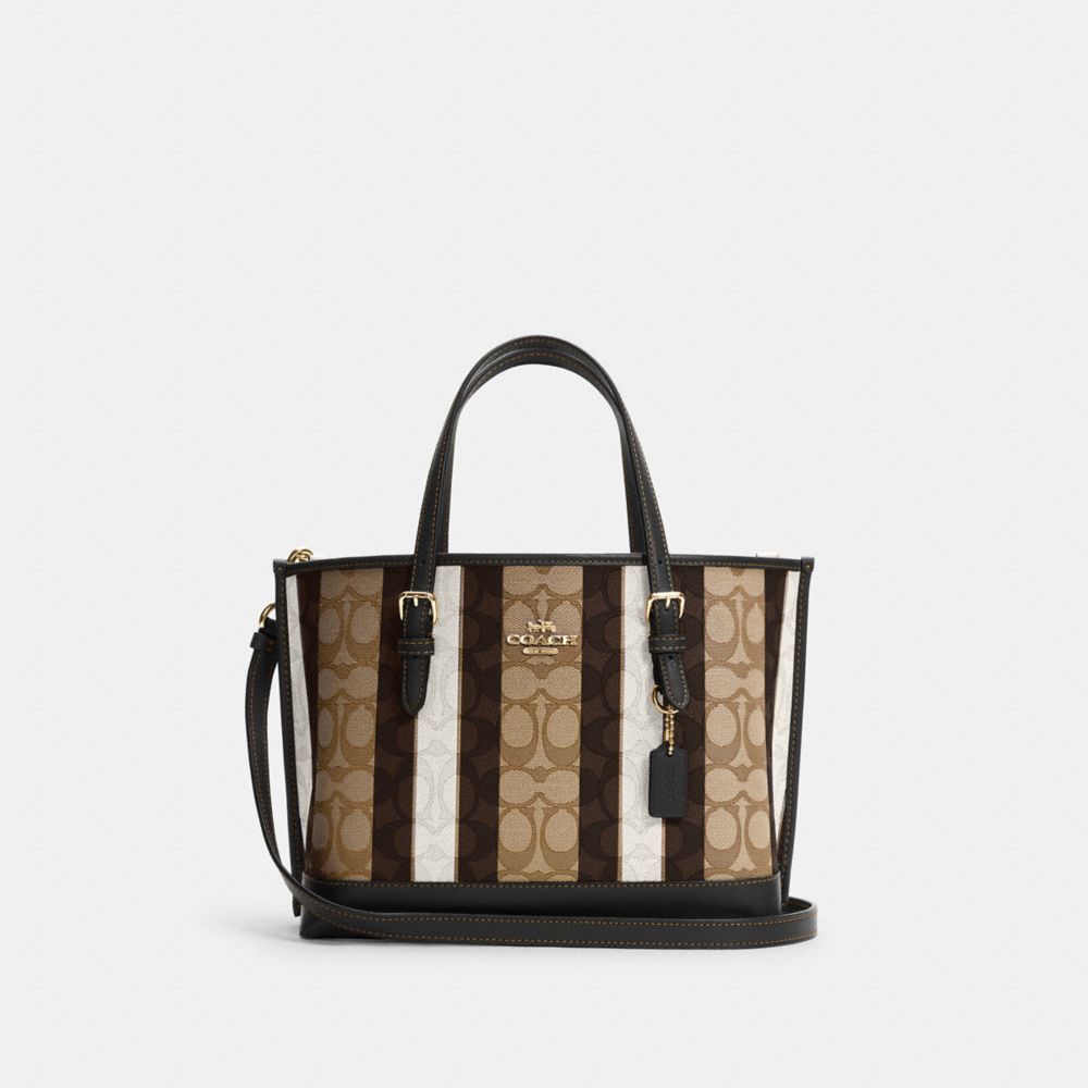 Original Coach Mollie Tote 25 In Colorblock Canvas and Smooth