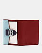 COACH®,GEORGIE SMALL WALLET IN COLORBLOCK,Leather,Silver/Chalk Multi,Back View
