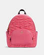 COACH®,COURT BACKPACK WITH RUCHING,Large,Gold/Confetti Pink,Front View