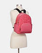 COACH®,COURT BACKPACK WITH RUCHING,Large,Gold/Confetti Pink,Alternate View