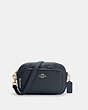 COACH®,COURT CROSSBODY WITH RUCHING,Nylon/Leather,Medium,Gold/Midnight,Front View