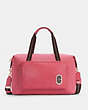 COACH®,COURT WEEKENDER,Nylon/Leather,X-Large,Gold/Confetti Pink,Front View