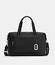 COACH®,COURT WEEKENDER,Nylon/Leather,Large,Silver/Black,Front View
