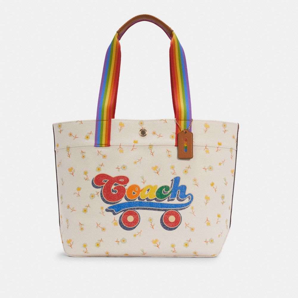 COACH® Outlet | Tote With Rainbow Roller Skate Graphic