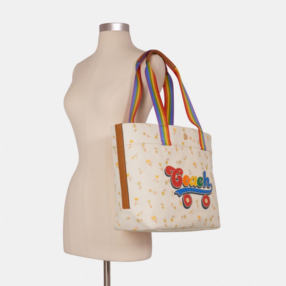 Tote With Rainbow Roller Skate Graphic