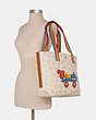 COACH®,TOTE WITH RAINBOW ROLLER SKATE GRAPHIC,n/a,Large,Gold/Chalk Multi,Alternate View
