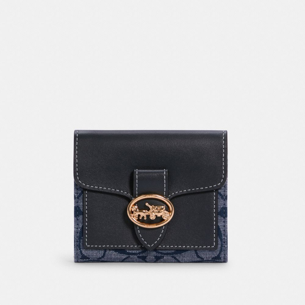 COACH Outlet Georgie Small Wallet In Signature Chambray