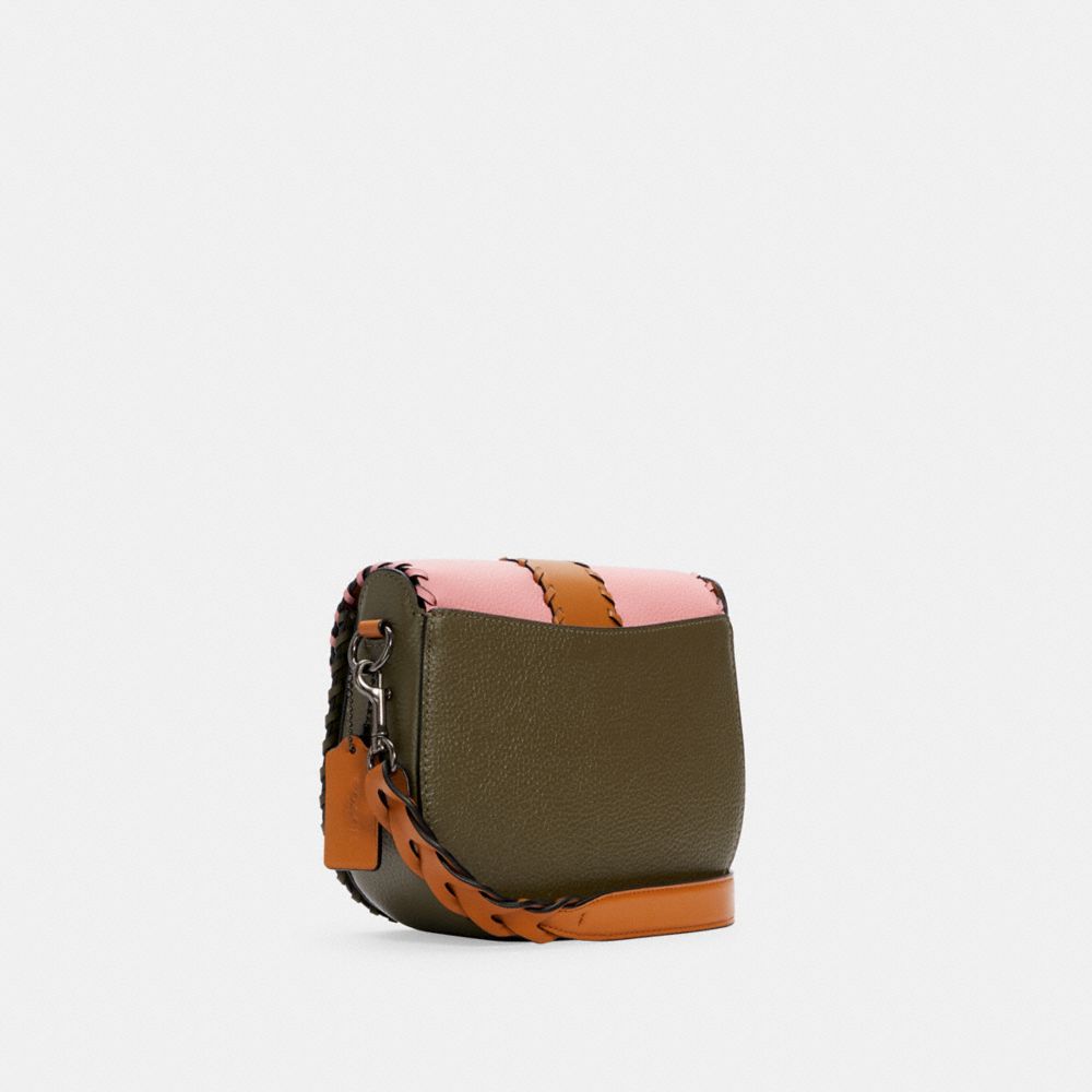 Georgie Saddle Bag In Colorblock With Whipstitch