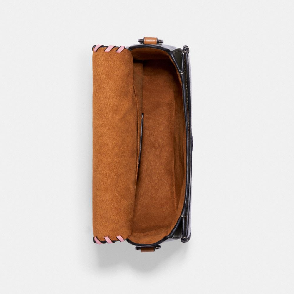 Georgie Saddle Bag In Colorblock With Whipstitch