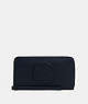 COACH®,DEMPSEY LARGE PHONE WALLET,Pebbled Leather,Gold/Midnight Navy,Front View