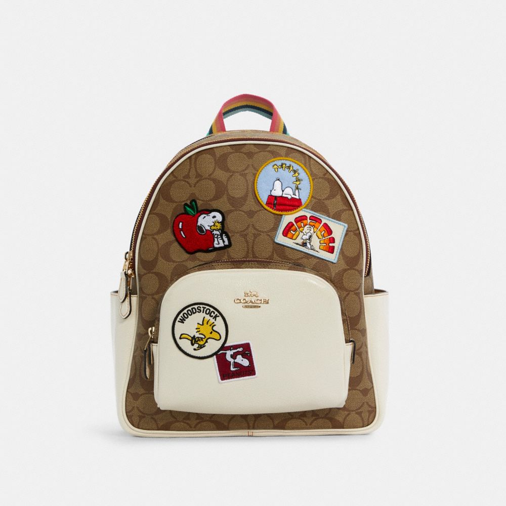 Sac À Dos Court En Toile Exclusive Avec Pièces Écusson Varsity Coach X Peanuts