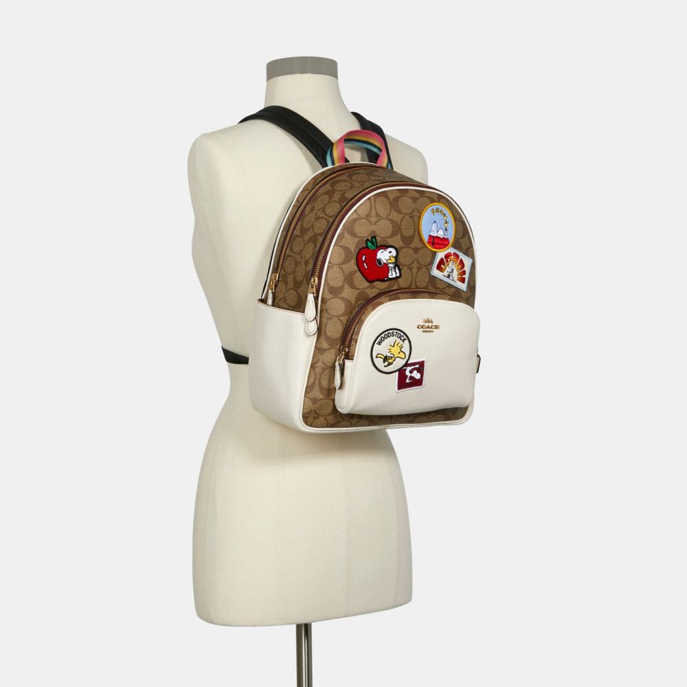 COACH® Outlet | Coach X Peanuts Court Backpack In Signature Canvas With  Varsity Patches
