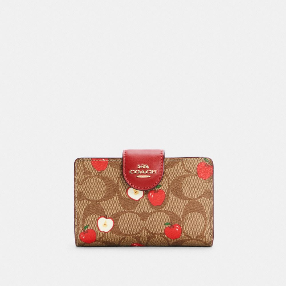 Coach Outlet Zip Card Case In Signature Canvas