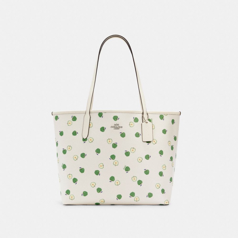 COACH® Outlet  City Tote With Apple Print