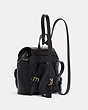 COACH®,PENNIE BACKPACK 22,Pebbled Leather,Medium,Gold/Black,Angle View